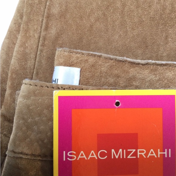 Isaac Mizrahi Tan Spring Suede Bootleg Pants, Perfect Mid Season, Sz 8 NWT - Picture 11 of 16
